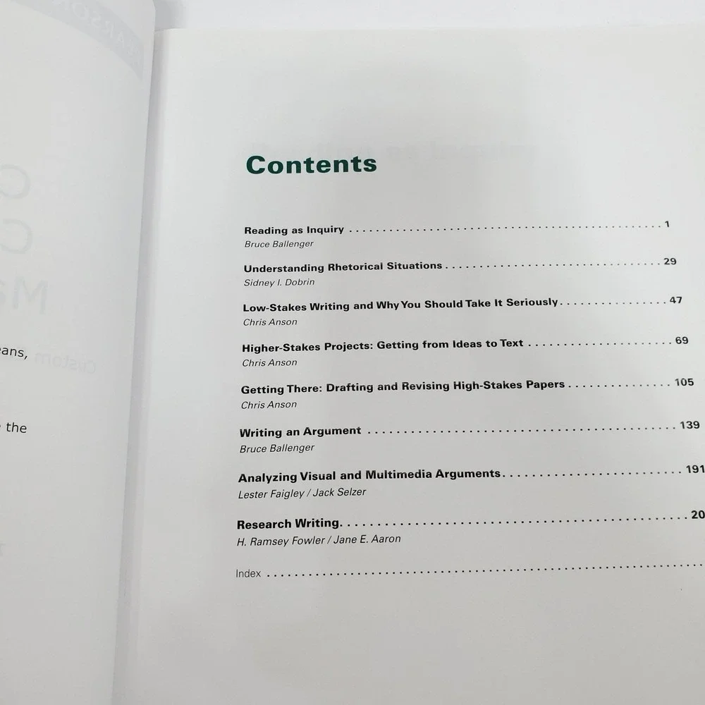 Pearson Compositions: Creating Texts - Making Meaning DCCC Textbook
